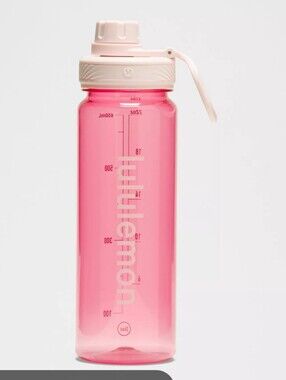 Like New Lululemon Clear 24oz Water Bottle Pink